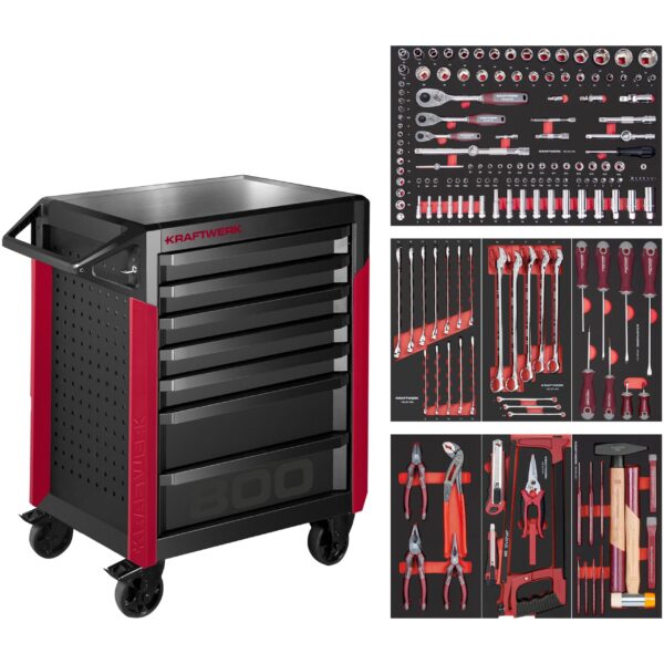 KRAFTWERK PRO LINE Werkstattwagen PT800 – 189-tlg., 7 Schubladen | Made in Germany - KW-102.417.005