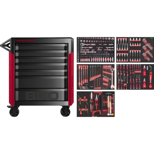 KRAFTWERK PT800 PRO LINE Werkstattwagen, 7 Schubladen, 283-tlg. – Made in Germany, 7 Jahre Garantie - KW-102.417.010