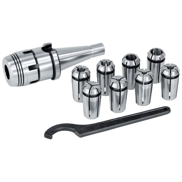 BERNARDO Spannmittel für Werkzeuge – Modell Fräser-Spannzangenfutter OZ-Set, ISO 50, 4 - 16 mm