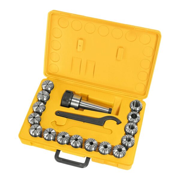 BERNARDO Spannmittel für Werkzeuge – Modell Fräser-Spannzangenfutter-Set ER 40 | MK 4 | 3 - 25 mm | 16-tlg.