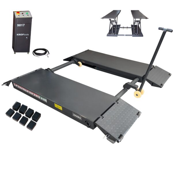KROFtools 3T Mobile Scherenhebebühne extra flach KFZ 110mm 3000kg PKW - 9817