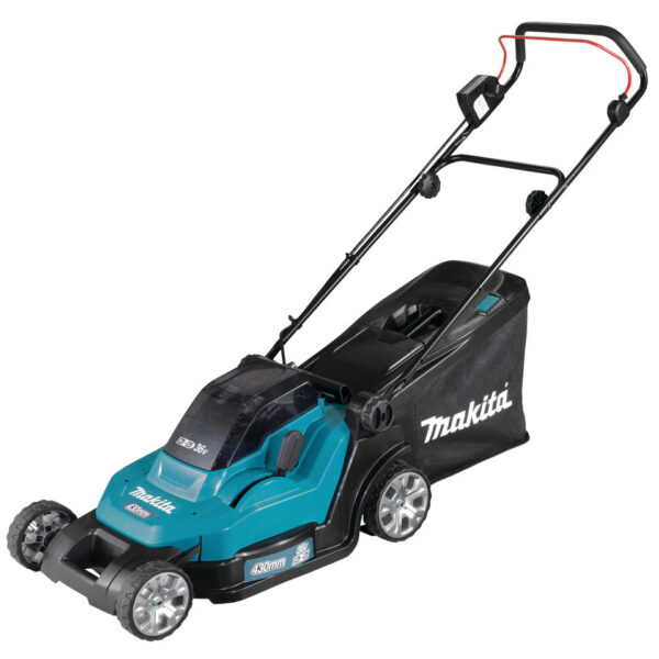 Makita Akku-Rasenmäher 2x18 V mit Kunststoffdeck & Komplett-Set - DLM432PT2
