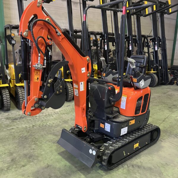Minibagger 1200 kg, Kubota 3-Zylinder-Motor mit 74 cm einziehbaren Ketten