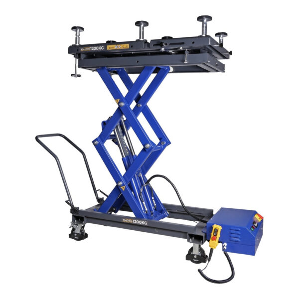 Falco Sollevatori 1200kg 230V mobiler Scherenhubtisch E-Autobatterien, Elektro-Hubtisch Motor- & Getriebeaustausch Hydraulischer Hubtisch E-Autos - LT – LT1200EA