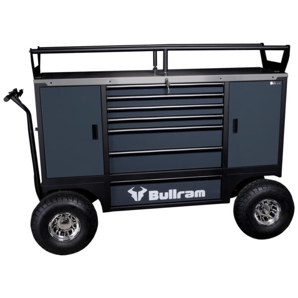 Bullram Roadmaster Profi-Werkstattwagen 7 Schubladen mit Reifenablage - mobiler Werkzeugschrank – TB127PB