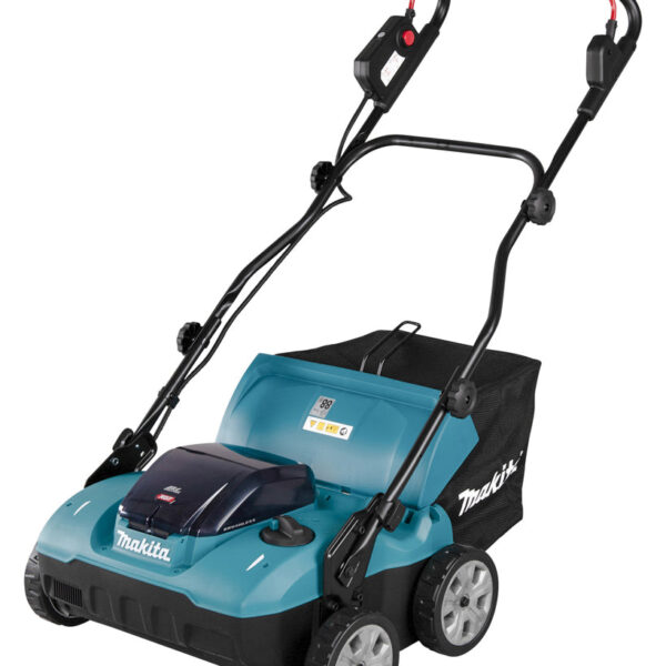 Makita Akku-Vertikutierer – 38 cm Arbeitsbreite, 50L Fangkorb & 2 Akku-Steckplätze - UV001GZ