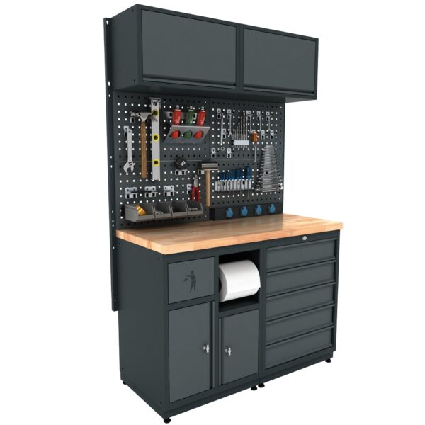 TOOLBOX4YOU Werkstatteinrichtung Set Bullram Expert Serie - Werkstattmodul 1 Profi Werkbank – BGMOD1