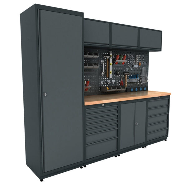 TOOLBOX4YOU Werkstatteinrichtung Set Bullram Expert Serie - Werkstattmodul 3 Profi Werkbank – BGMOD3