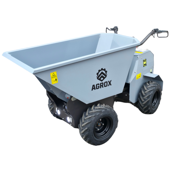 XN500E Elektro-Allrad-Dumper 3kW, 500kg, Lithium-Akku, 4WD und hydraulische Knicklenkung – AGROX