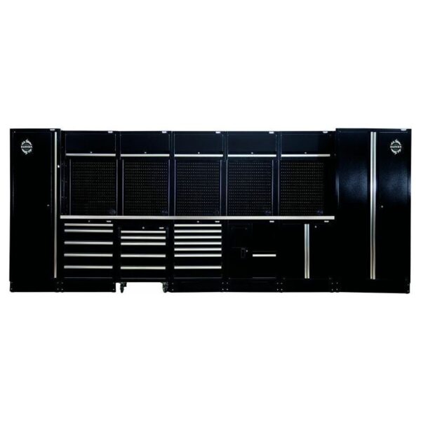 BUNKER 4915mm Modulare Werkstatteinrichtung Werkbank mit Edelstahl-Arbeitsplatte - 25-teilig - D04393