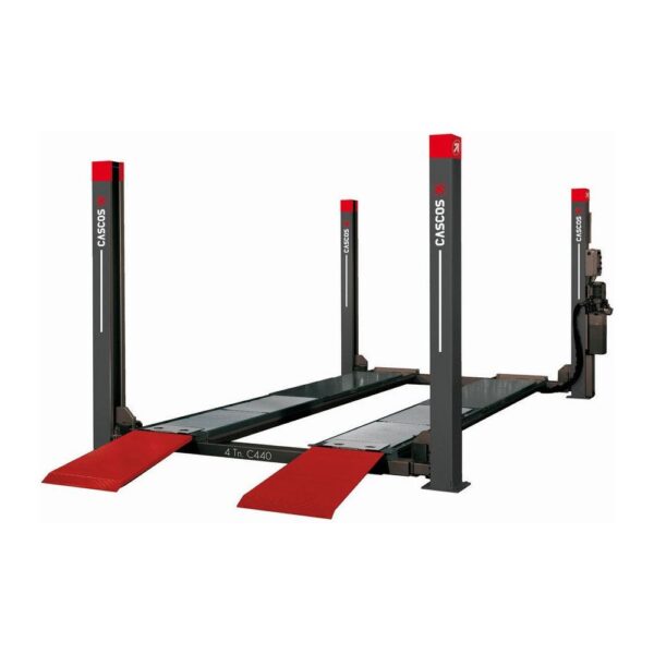 Cascos 4000kg Vier-Säulen Hebebühne 4,8 m - Rampenhöhe 130 mm, Hubhöhe von 2000 – 13381