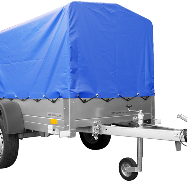 Anhänger mit Plane GARDEN TRAILER 201 KIPP [mit Stützrad, blauer Hochplane und Hochspriegel]