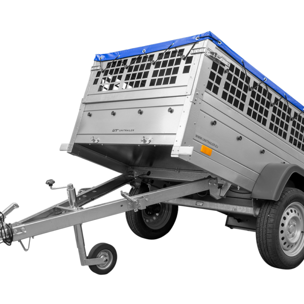 Pkw Planen Anhänger GARDEN TRAILER 200 KIPP mit Laubgitteraufsatz, Stützrad, Flachplane