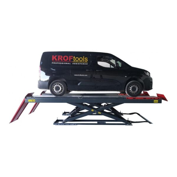 KROFtools 4.5t Profi Scherenhebebühne, LED Beleuchtung 4500kg 400V - 9833