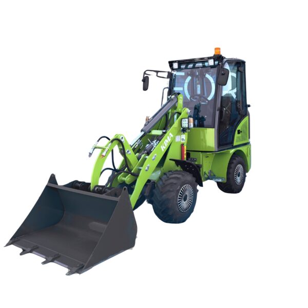 AGROX Kubota Diesel Hoflader 1.9 T – OX1060 mit Kabine 25 PS – Hubkraft 600 kg | Knicklenkung, Komfortkabine mit Heizung