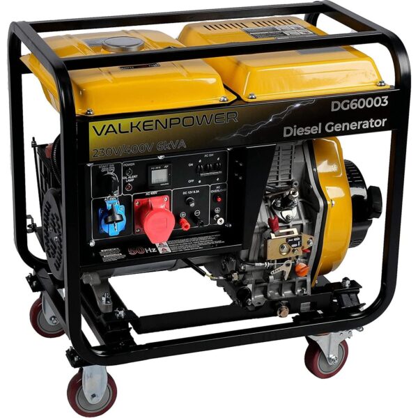 Valkenpower Generator AVR E-Start Diesel Stromerzeuger Offen type 230V/400V 6kVA – DG60003